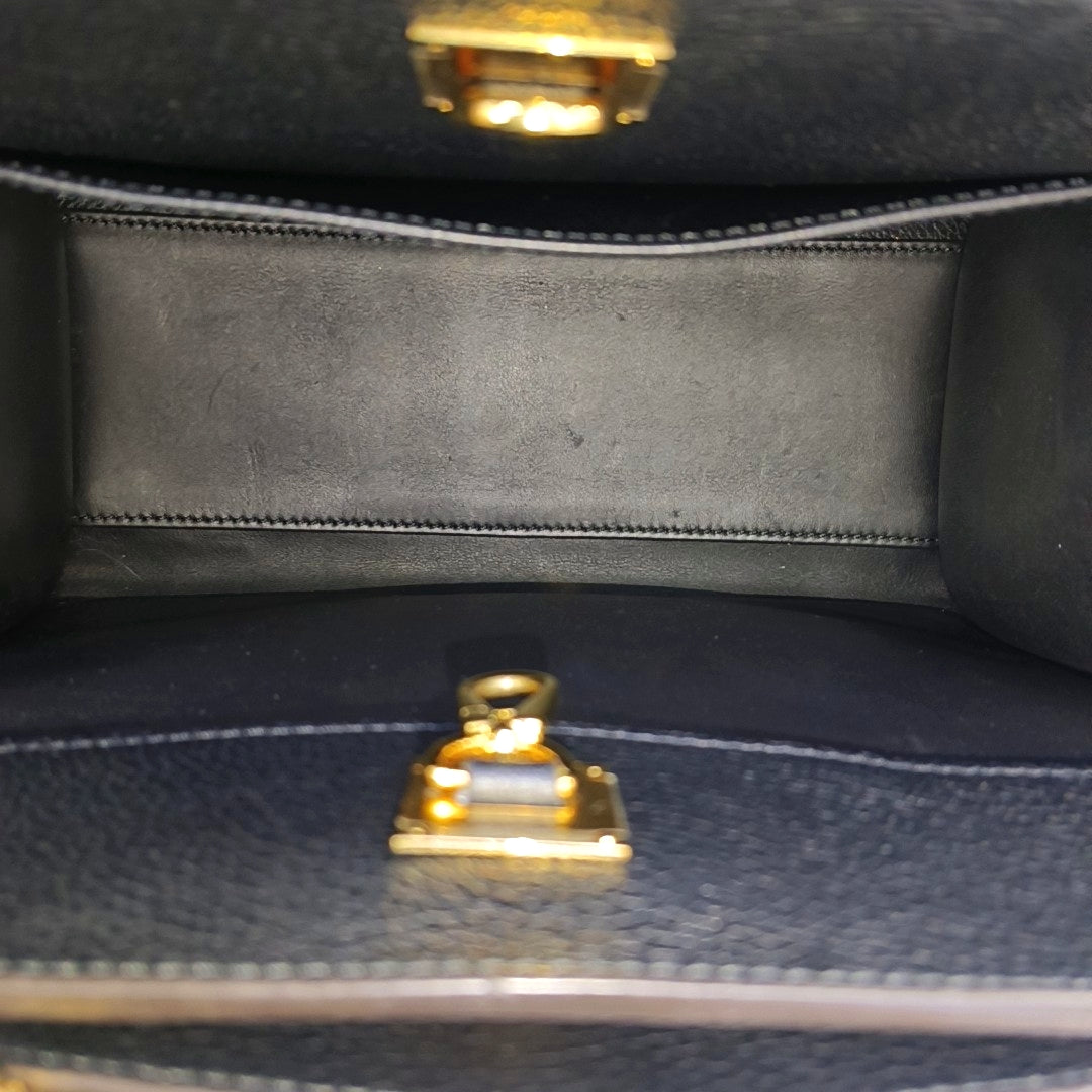 CITY STEAMER PM Calfskin Black