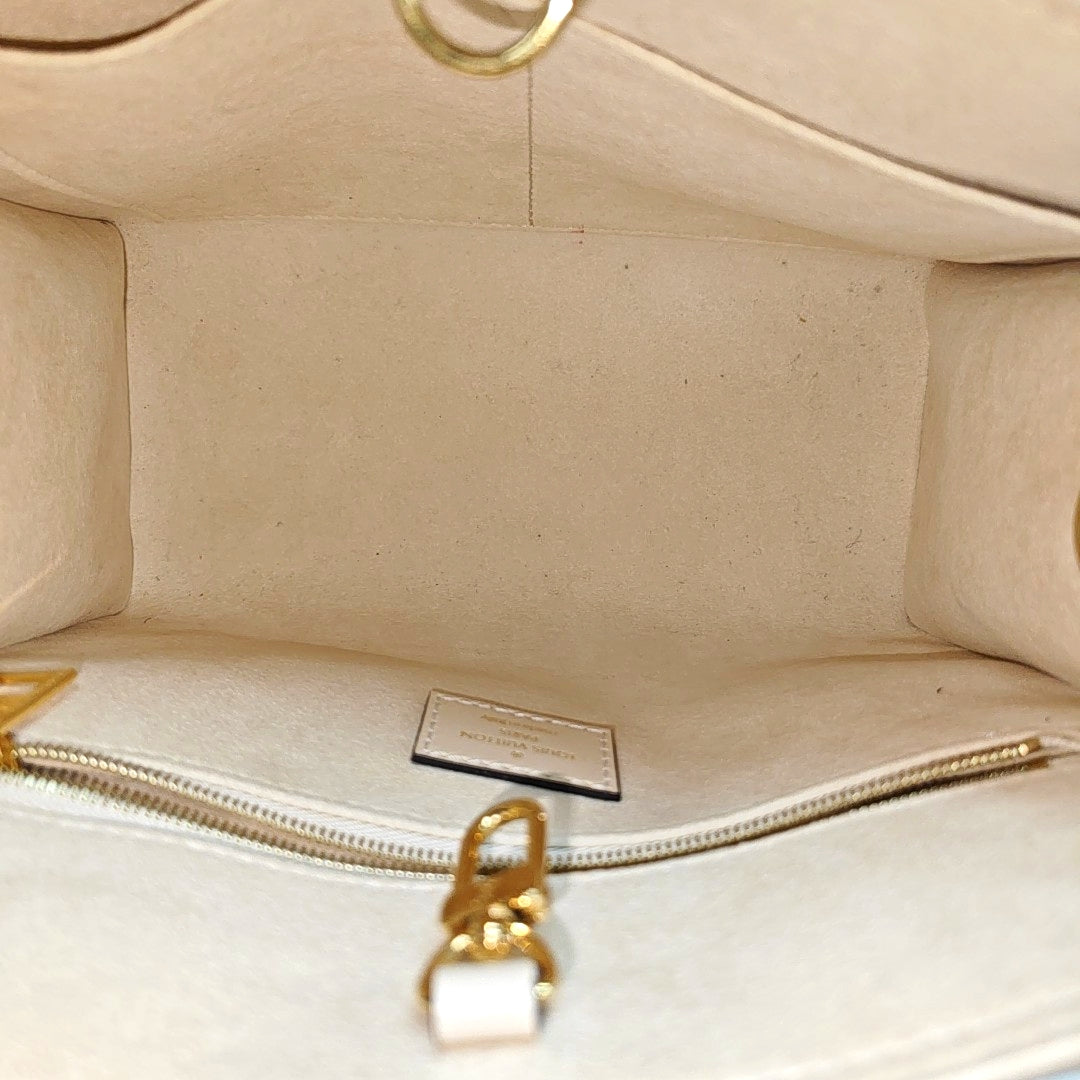 ONTHEGO PM Monogram Calfskin Beige