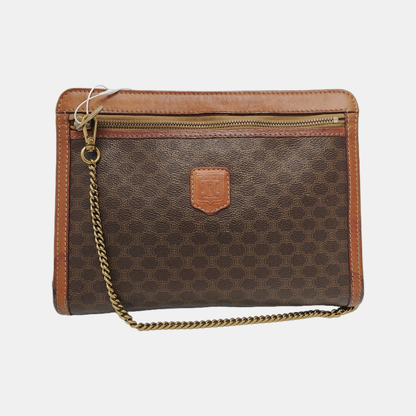 MACADAM CLUTCHES Coated Canvas Brown