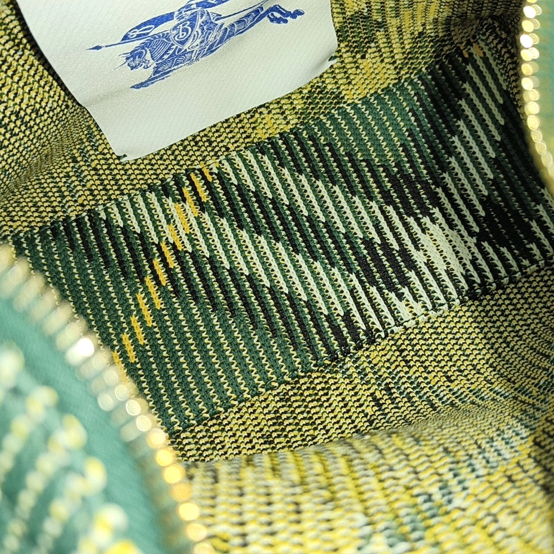 Fabric Top Handle Bag Green