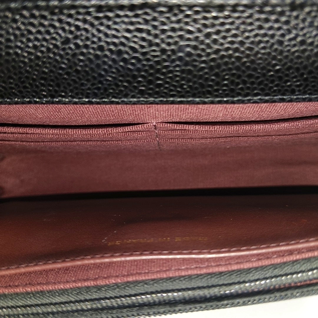 WOC Quilted Grained Calfskin Black