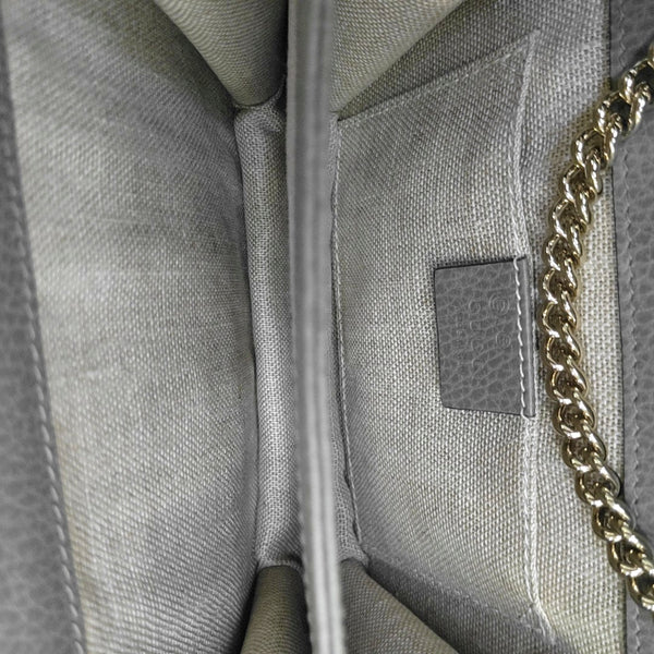 Interlocking G Small Calfskin Gray