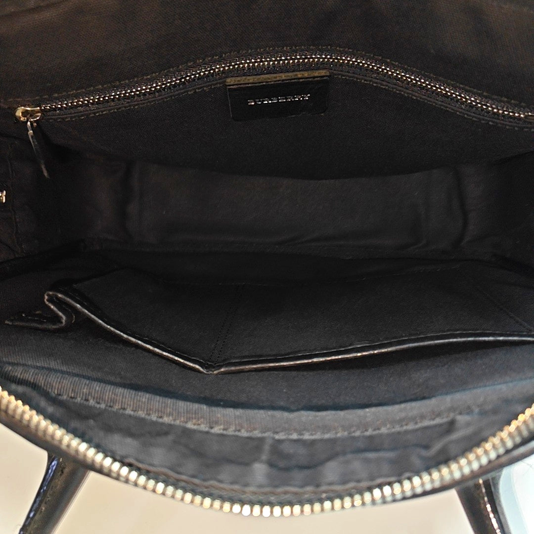 Fabric Top Handle Bag Black