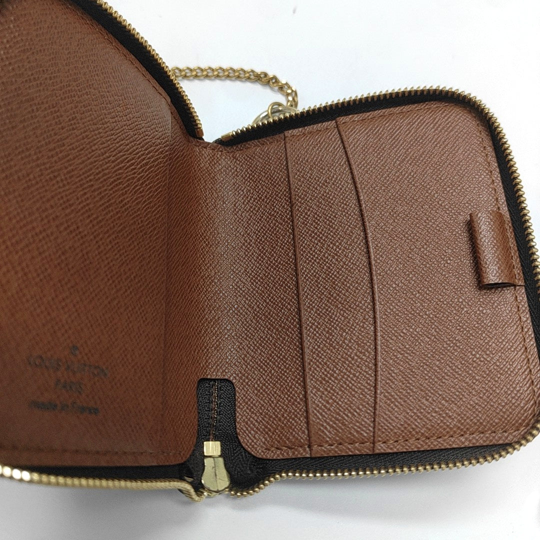 ZIPPY Monogram Coated Canvas Brown Card Holder