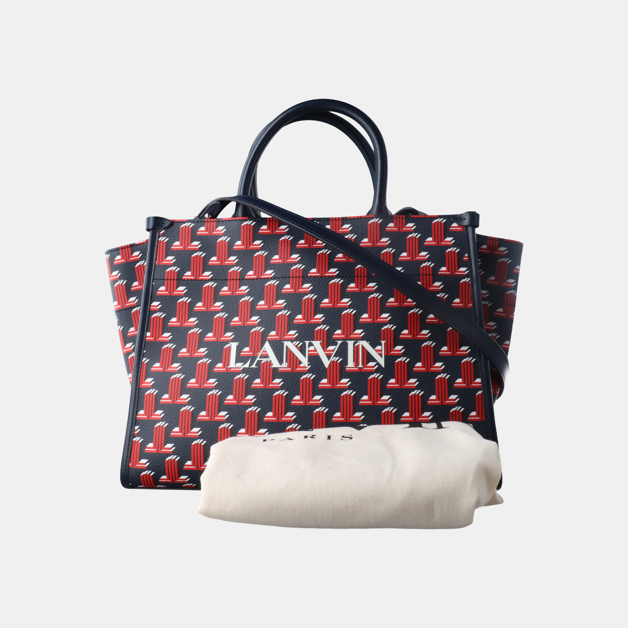 Coated Canvas Tote Bag Black