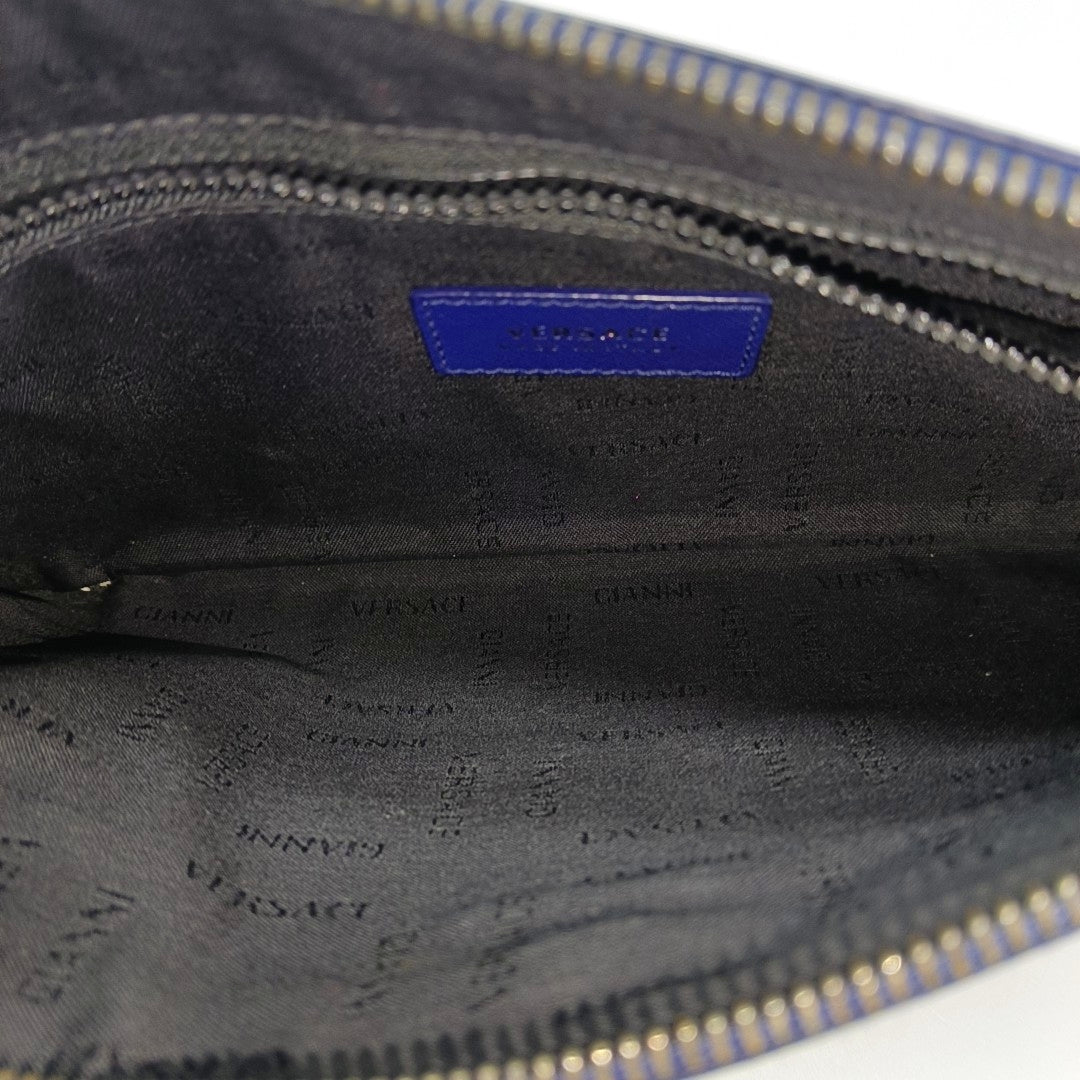 Leather Clutch Blue