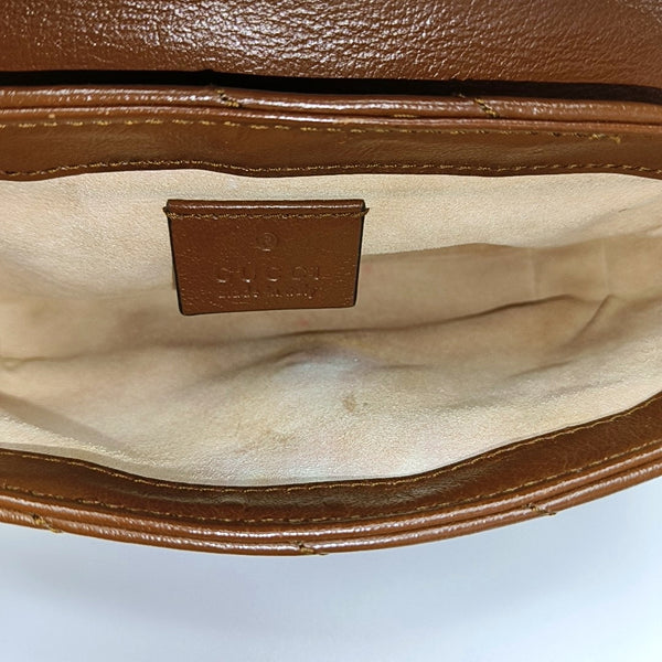 GG Marmont Mini Quilted Calfskin Brown