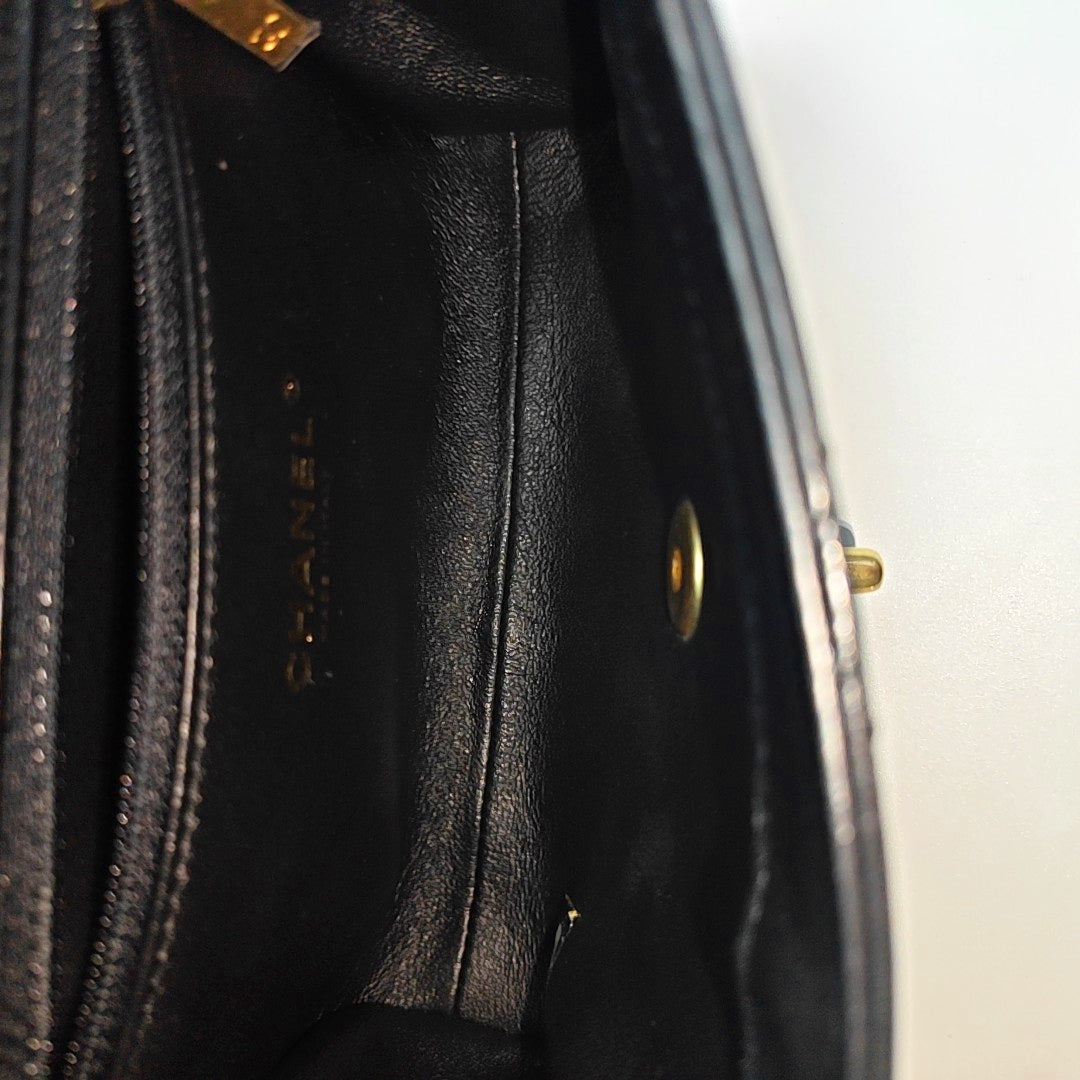 Quilted Calfskin Belt Bag Black