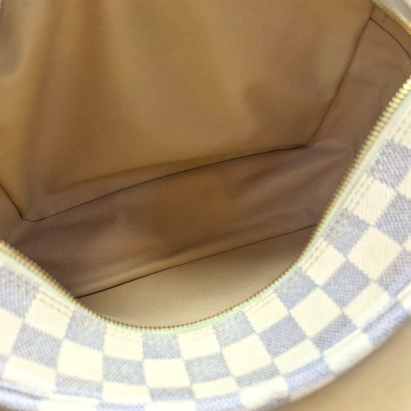 NAVIGLIO Damier Azur Coated Canvas White
