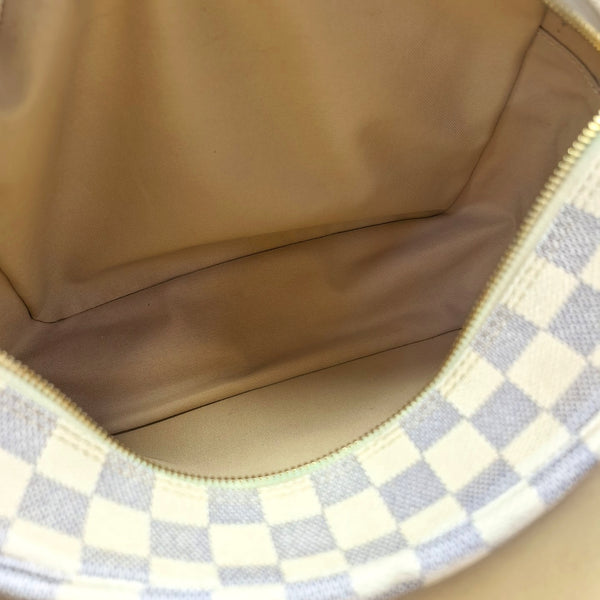 NAVIGLIO Damier Azur Coated Canvas White