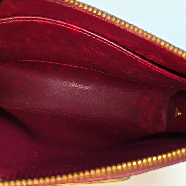 Monogram Patent Leather Clutch Red