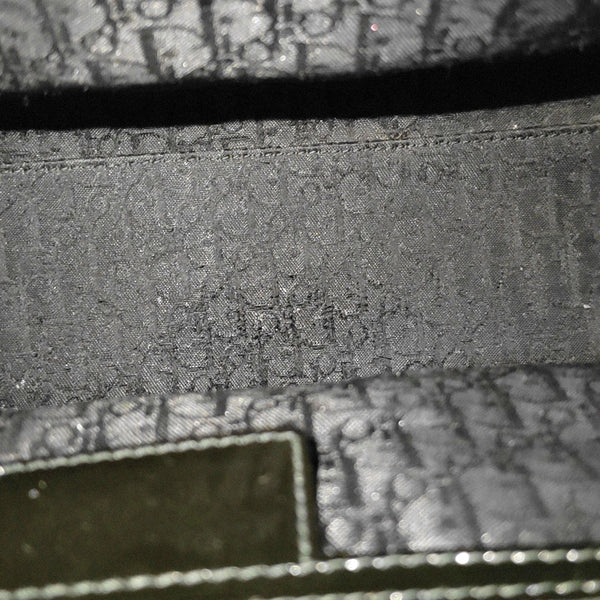 Authenticated pre-owned  Lady Dior Large Quilted Patent Leather Blue - Tote Bag at Looply