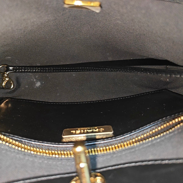 CHANEL 31 Mini Quilted Waxed Cafskin Black