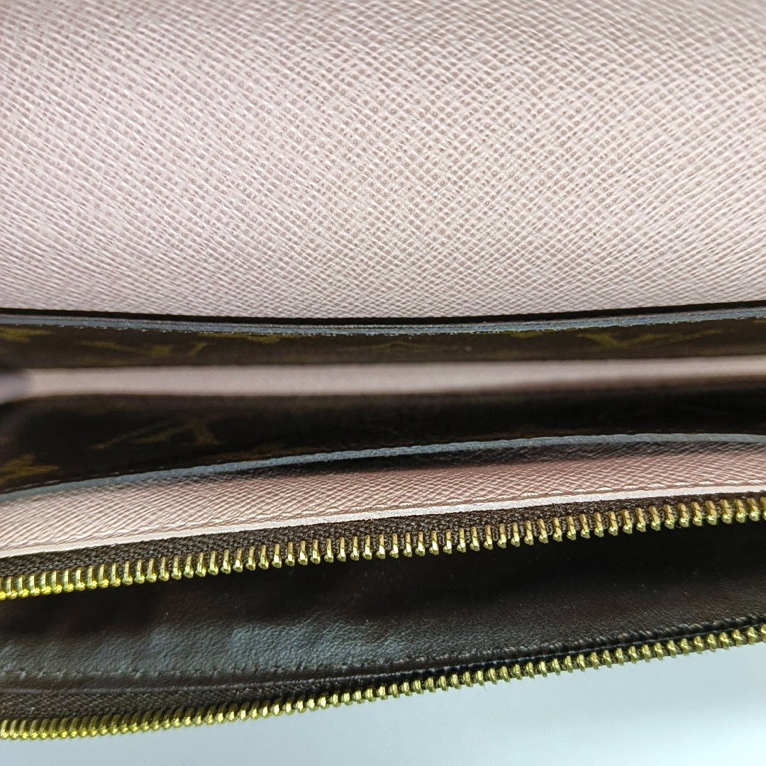 EMILIE Monogram Coated Canvas Brown Wallet