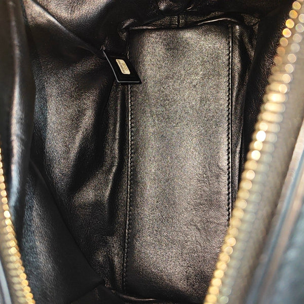 Quilted Lambskin Shoulder Bag Black