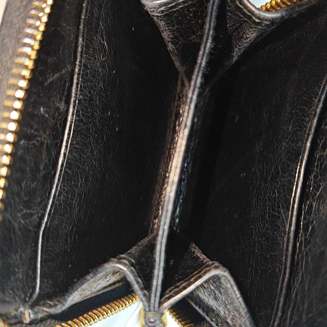 Quilted Lambskin Card Holder Black