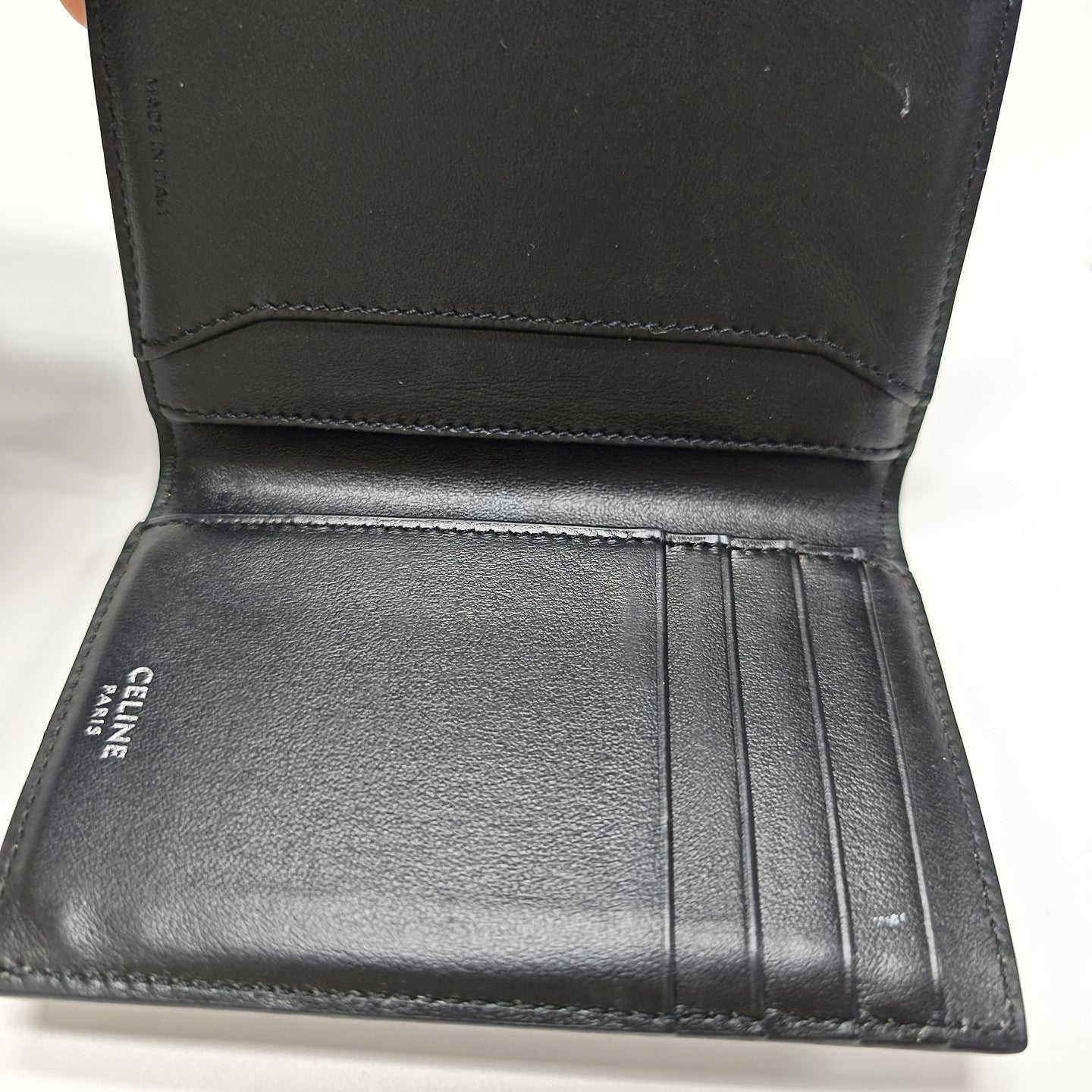 Coated Canvas Card Holder Brown