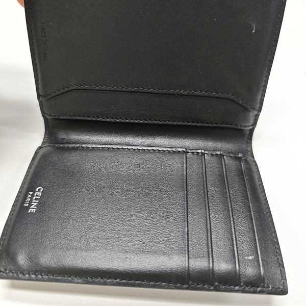 Coated Canvas Card Holder Brown