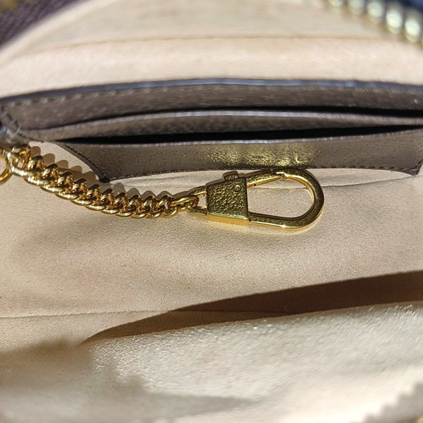 Ophidia Mini Monogram Coated Canvas Beige