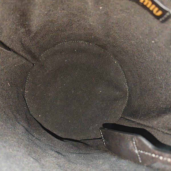 Leather Top Handle Bag Black