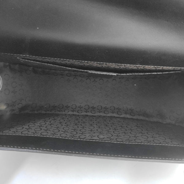 Calfskin Top Handle Bag Black