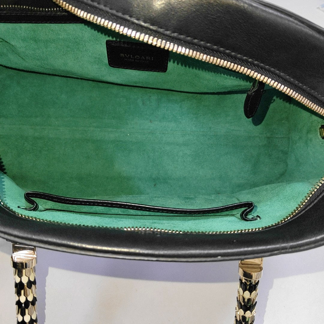 SERPENTI SCAGLIE Calfskin Black