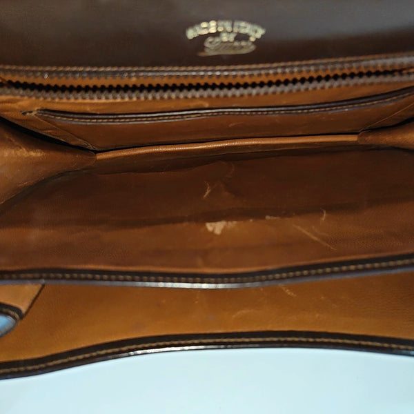 Calfskin Top Handle Bag Brown