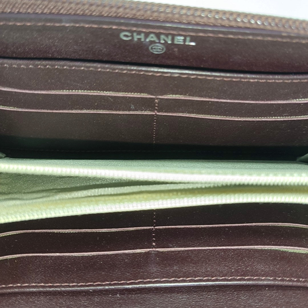 Grained Calfskin Wallet Red