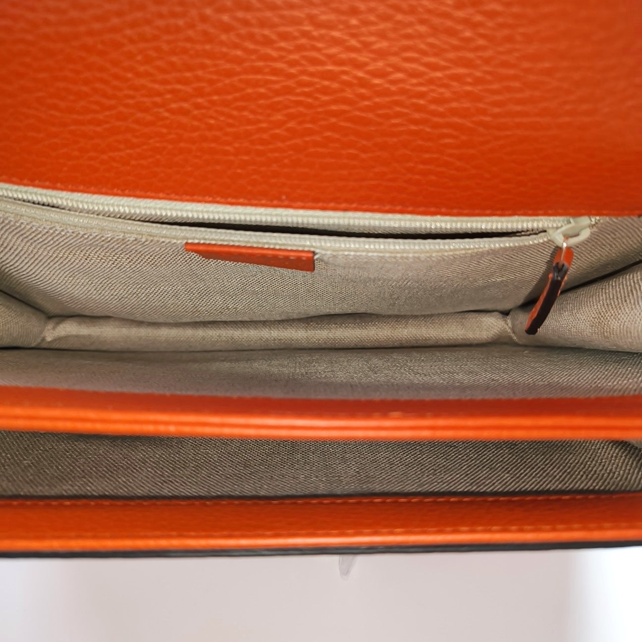 Interlocking G Large Calfskin Orange