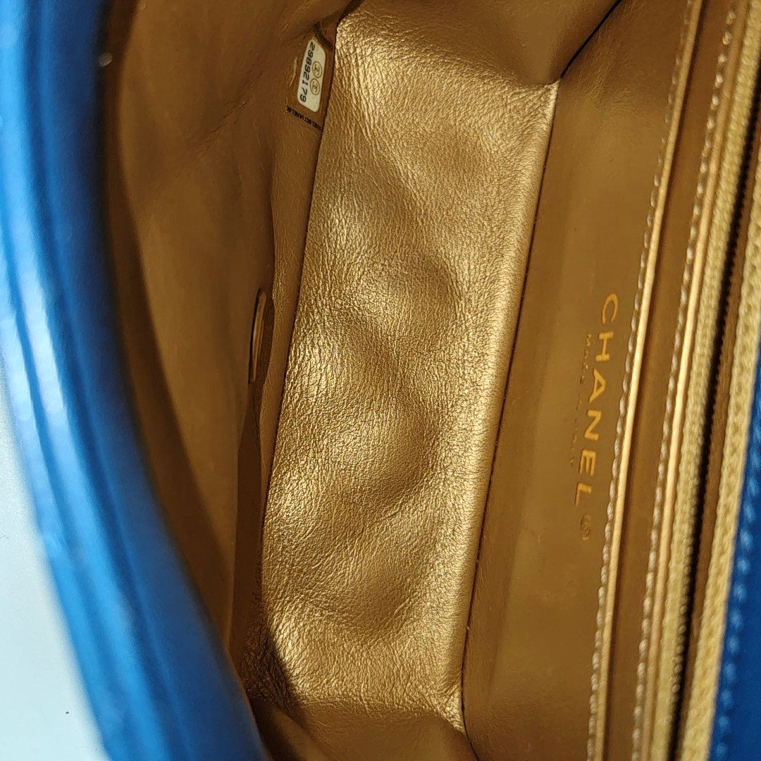 CLASSIC FLAP Mini Quilted Lambskin Blue