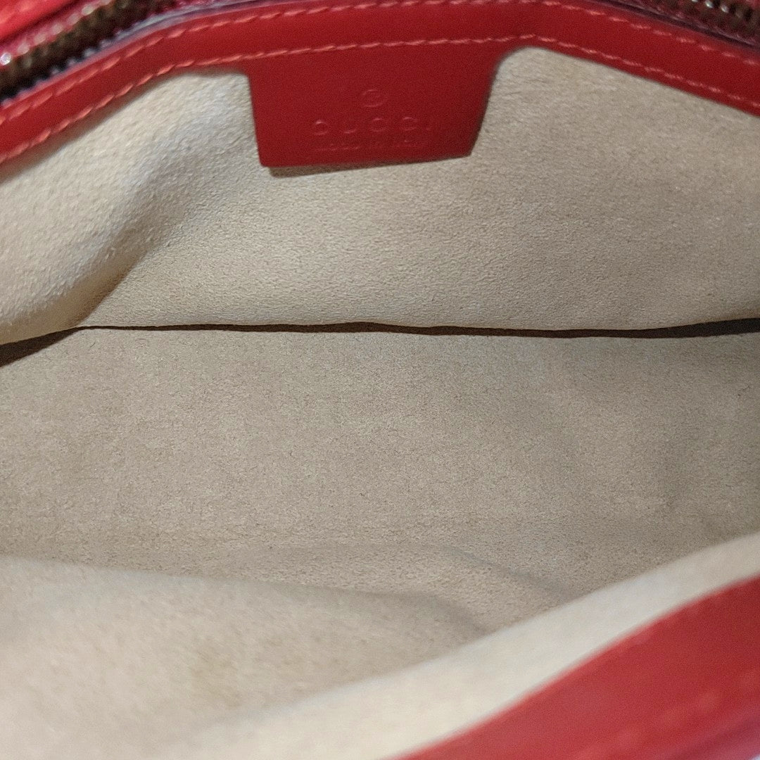 GG Marmont Medium Quilted Calfskin Red
