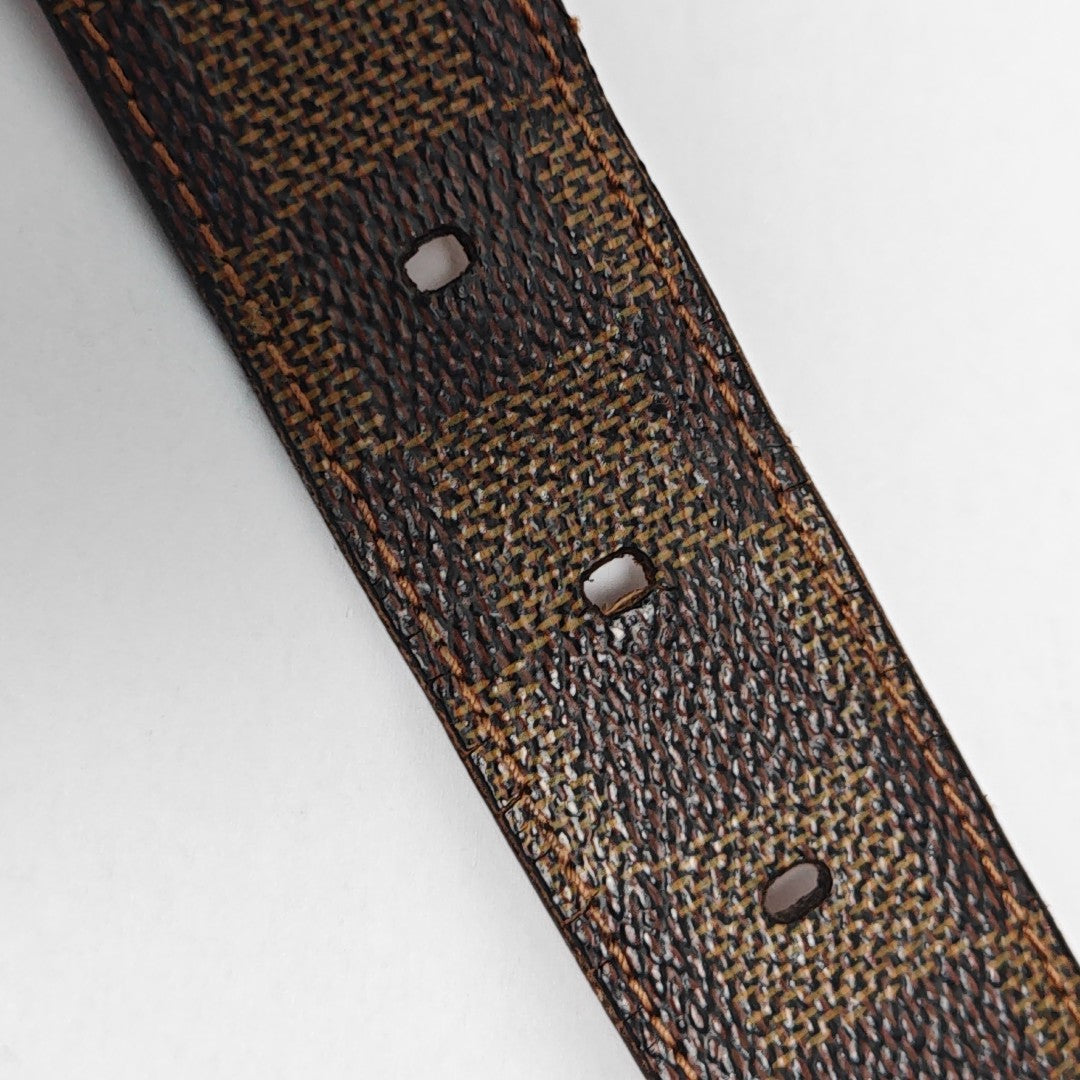 Coated Canvas Belt Brown