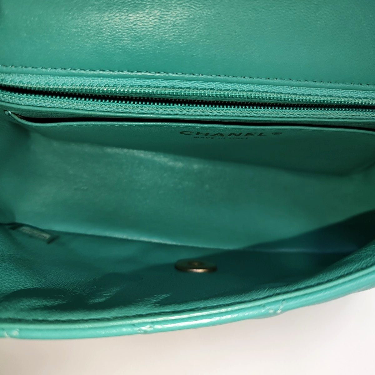 CLASSIC FLAP Mini Quilted Lambskin Green