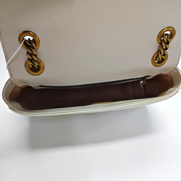 GG Marmont Medium Quilted Calfskin White