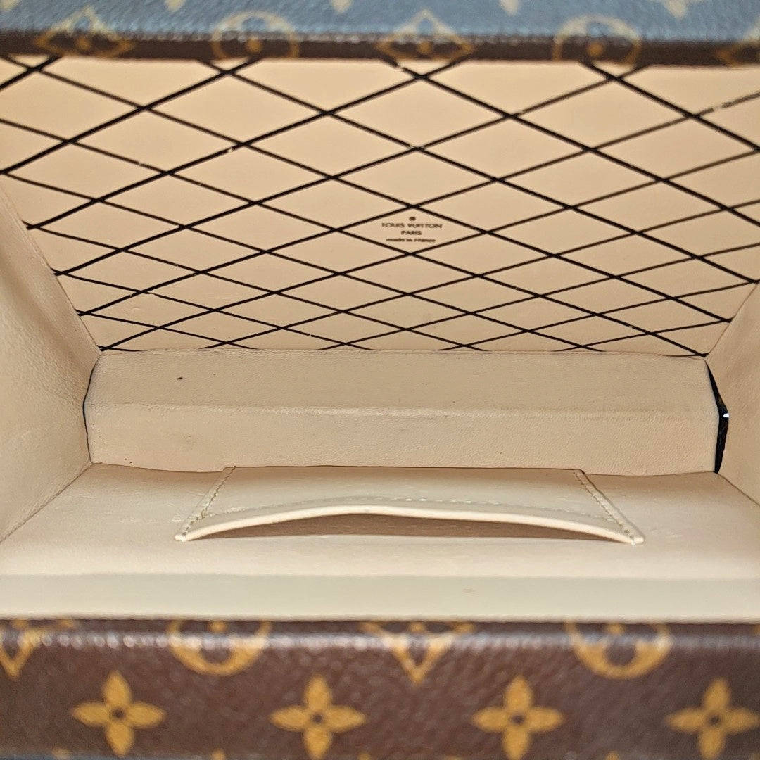 PETITE MALLE Monogram Coated Canvas Brown