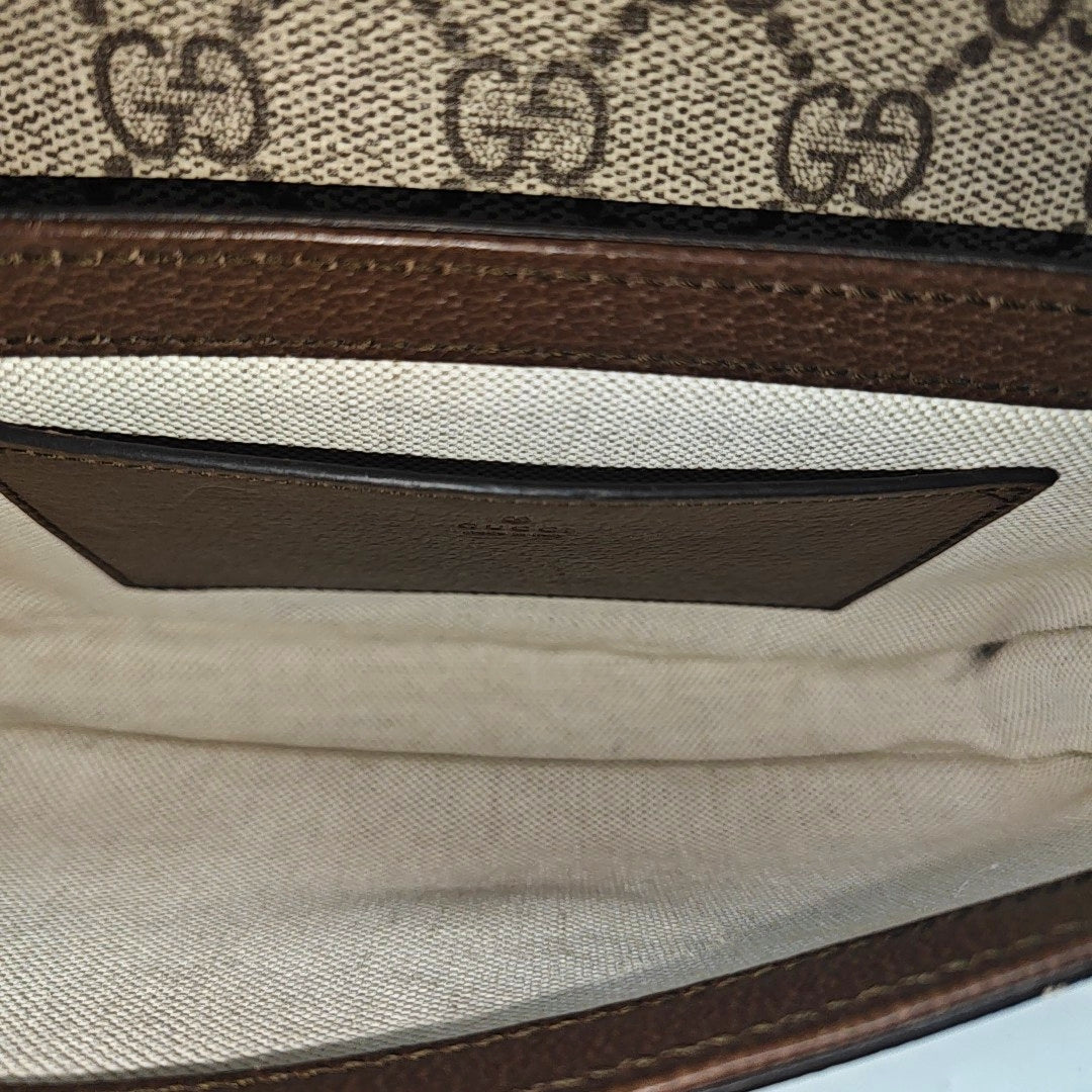 Ophidia Small Monogram Coated Canvas Beige