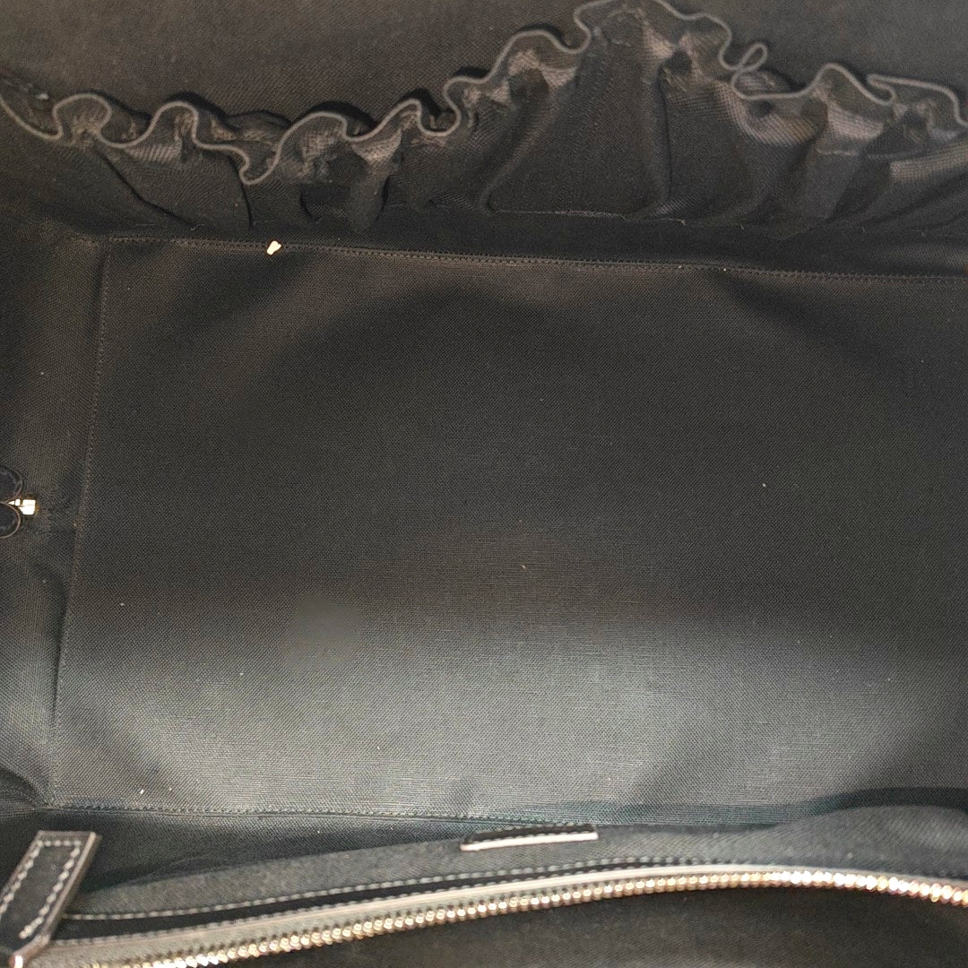 Monogram Coated Canvas Shoulder Bag Black