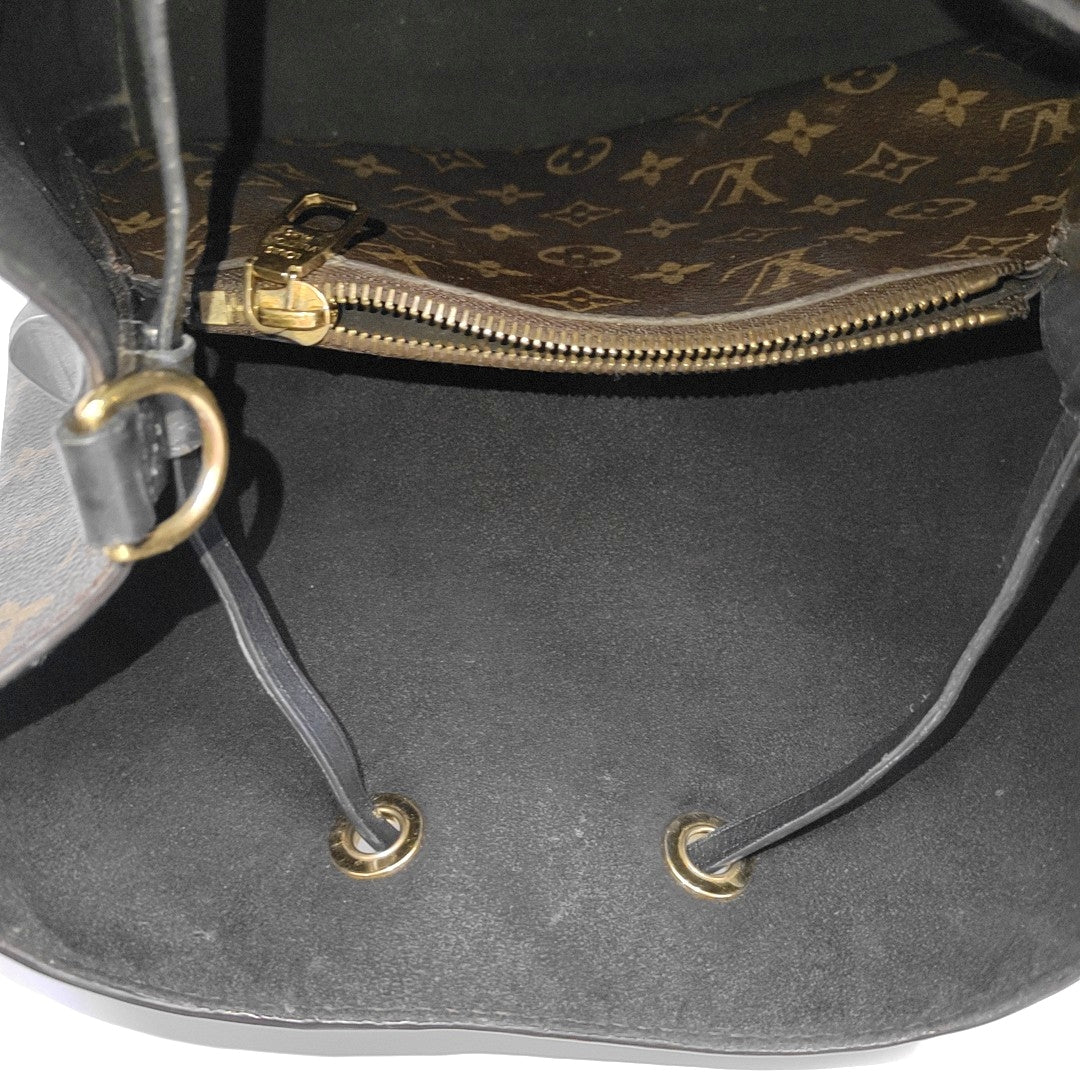 NÉONOÉ MM Monogram Coated Canvas Brown