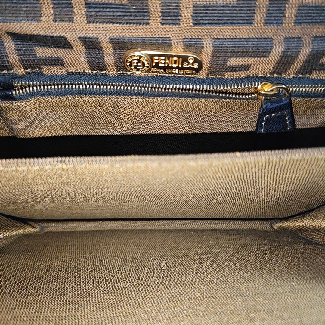Fabric Shoulder Bag Brown