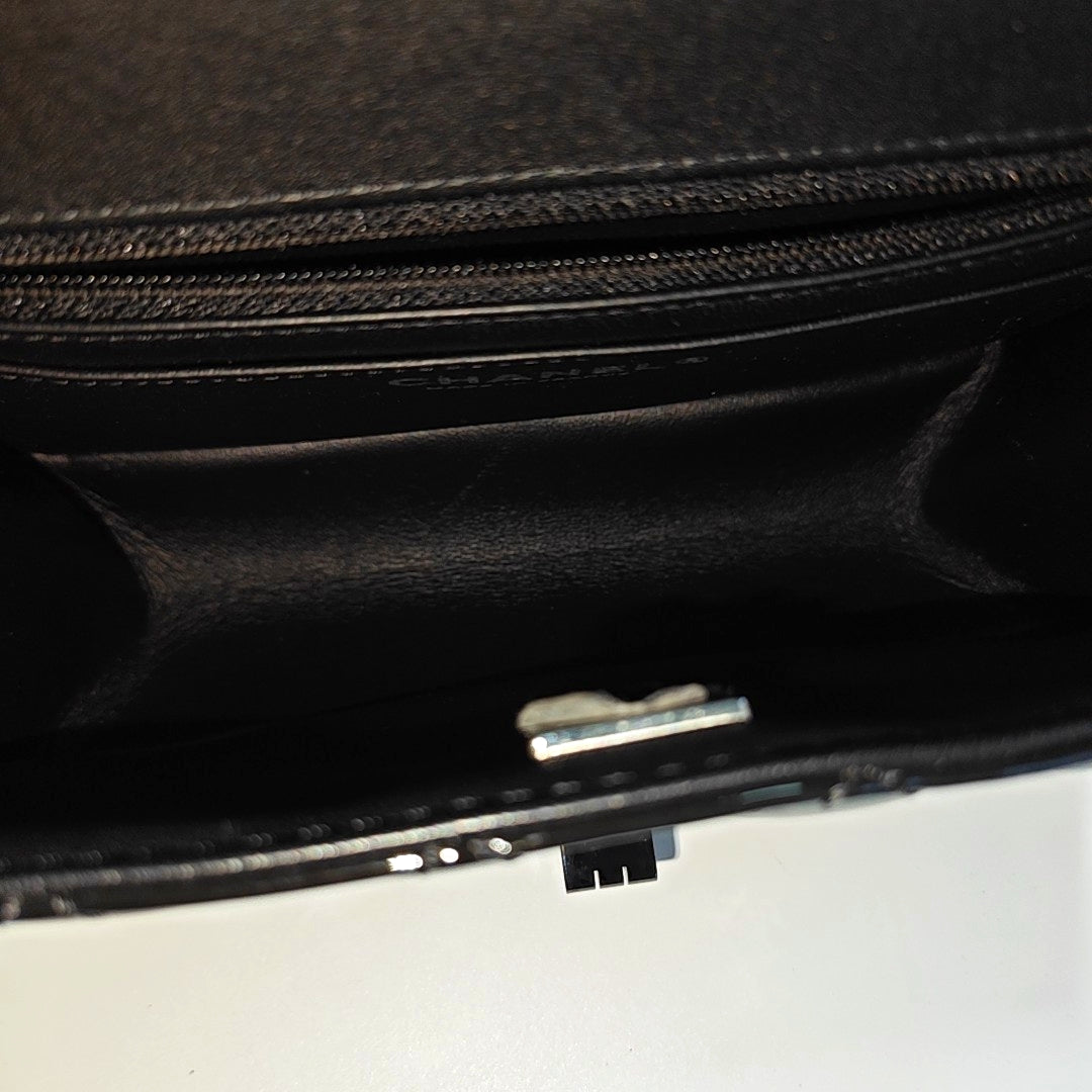 2.55 224 (mini) Quilted Patent Calfskin Black