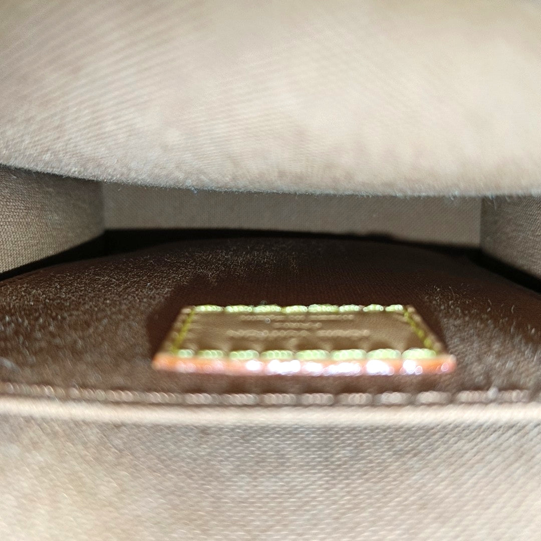SAC PLAT Mini Monogram Coated Canvas Brown