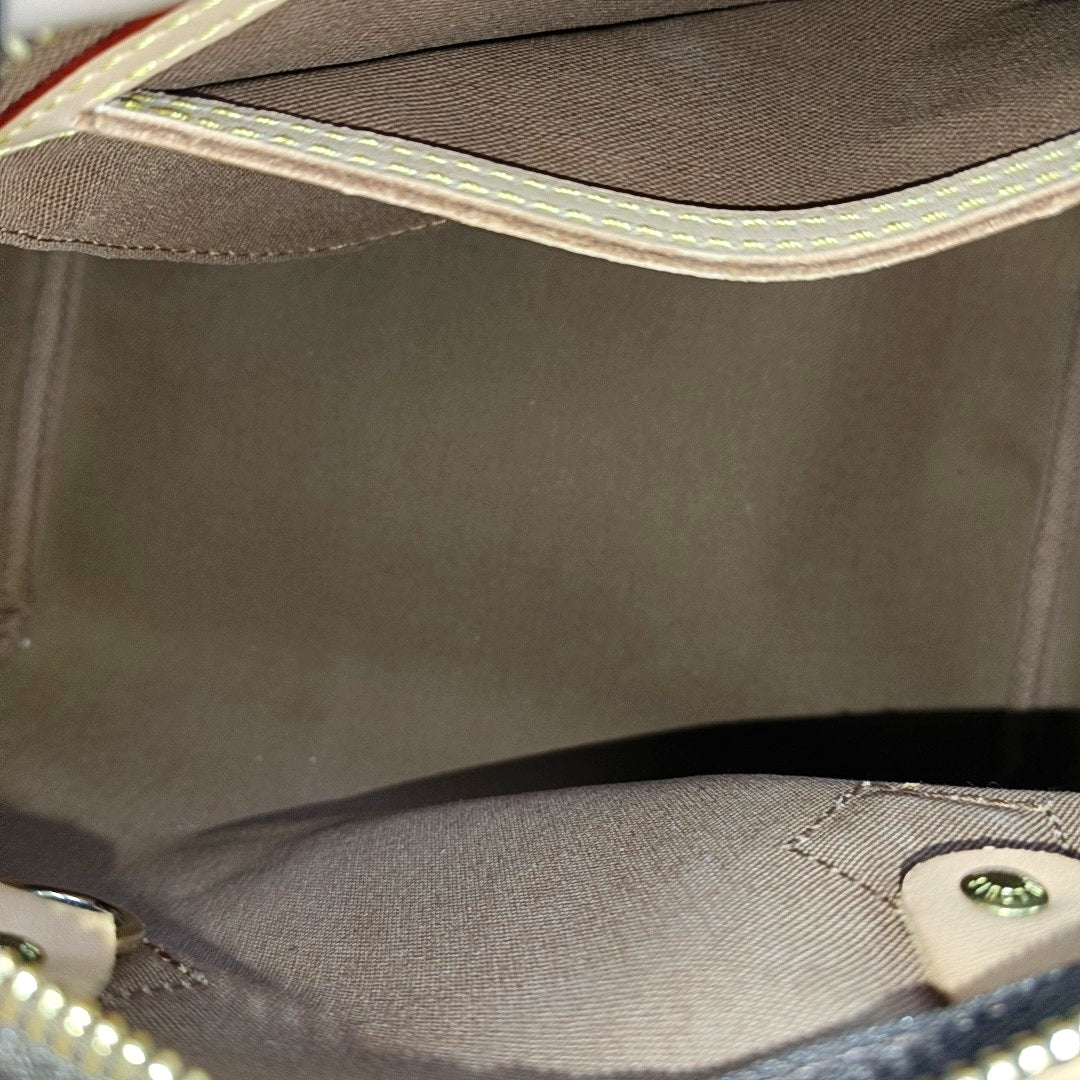 Authenticated pre-owned  SPEEDY 25 Monogram Coated Canvas Brown - Shoulder Bag at Looply