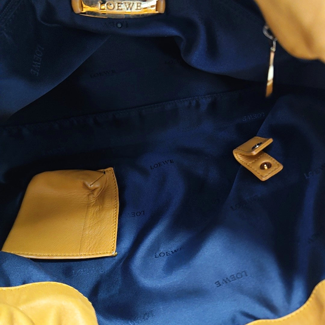 Calfskin Top Handle Bag Yellow