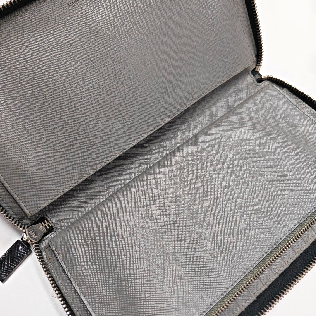Saffiano Calfskin Wallet Black