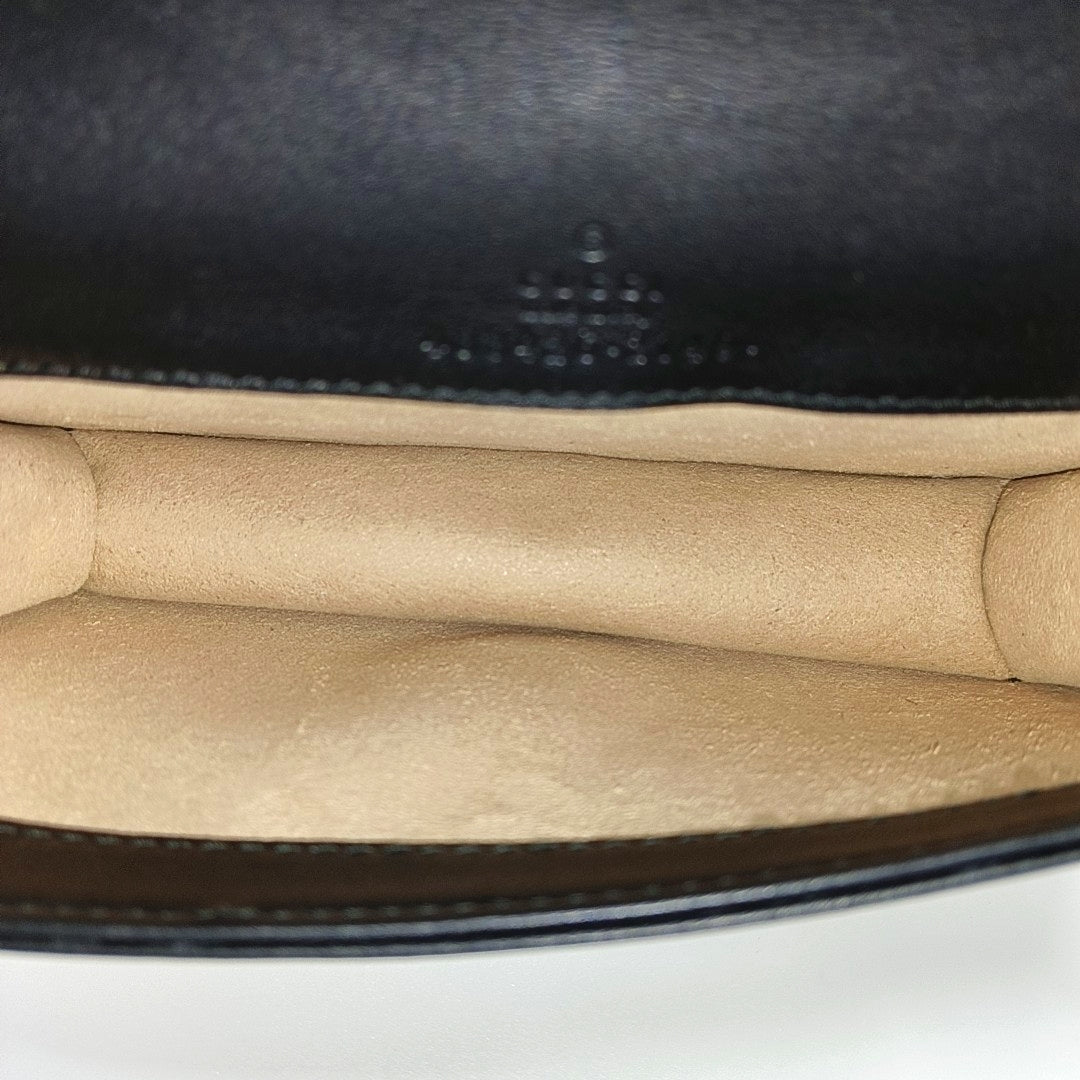 GG Marmont Super Mini Quilted Calfskin Black