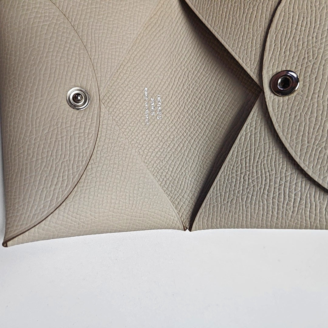 Calvi Epsom White Card Holder