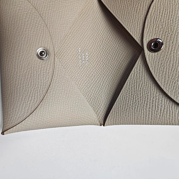 Calvi Epsom White Card Holder