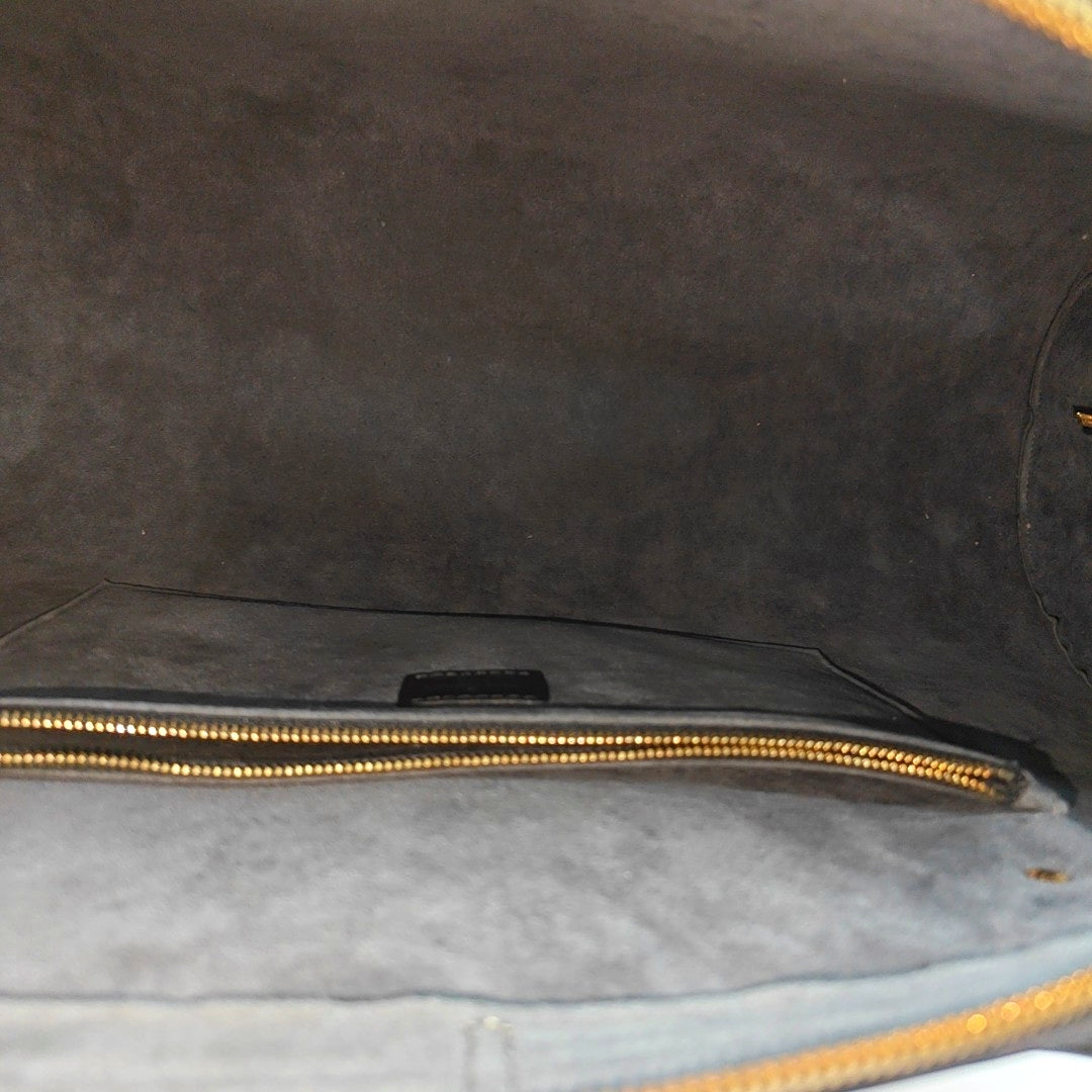 Calfskin Top Handle Bag Black