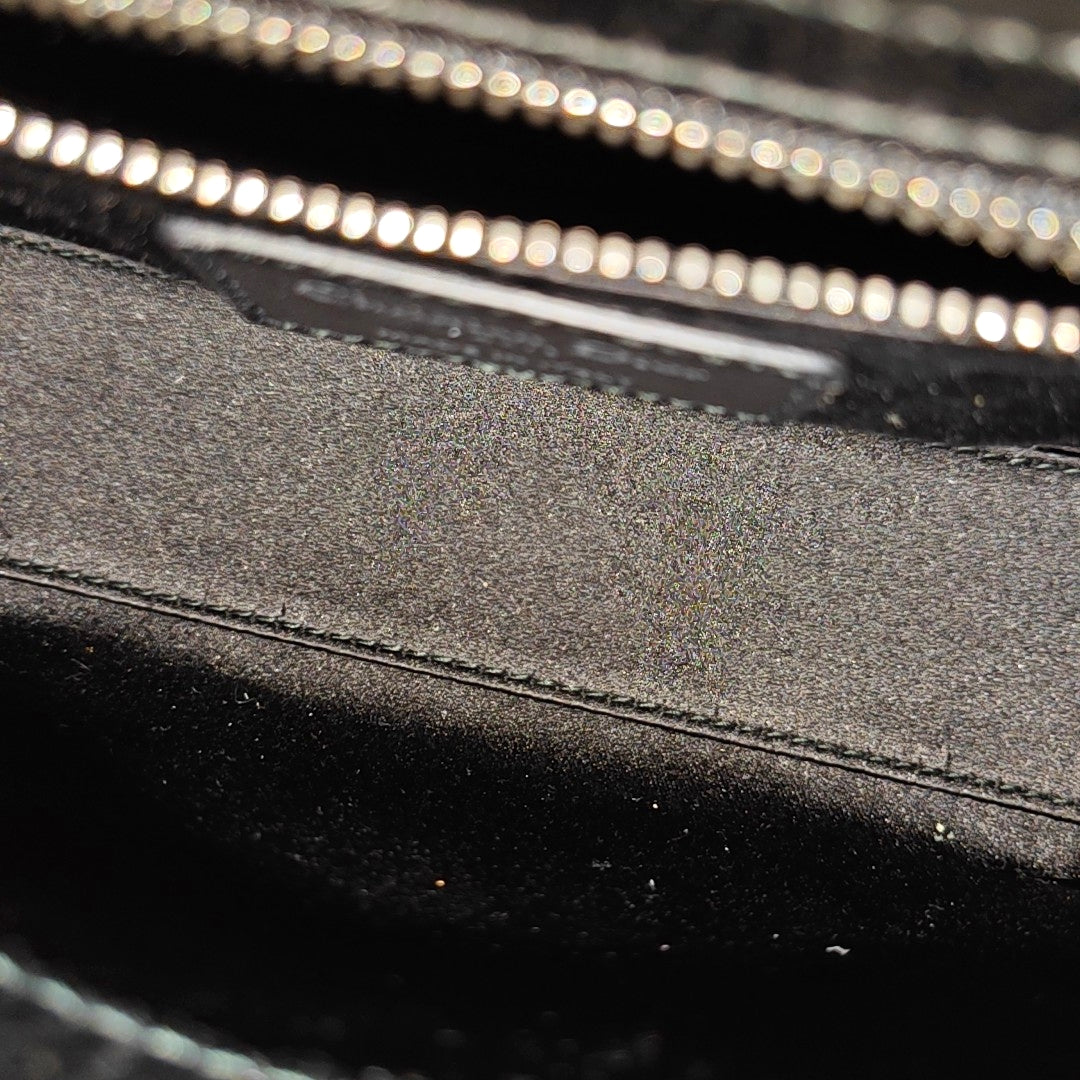 Authenticated pre-owned  Lady Dior Mini Silk Satin Black - Tote Bag at Looply