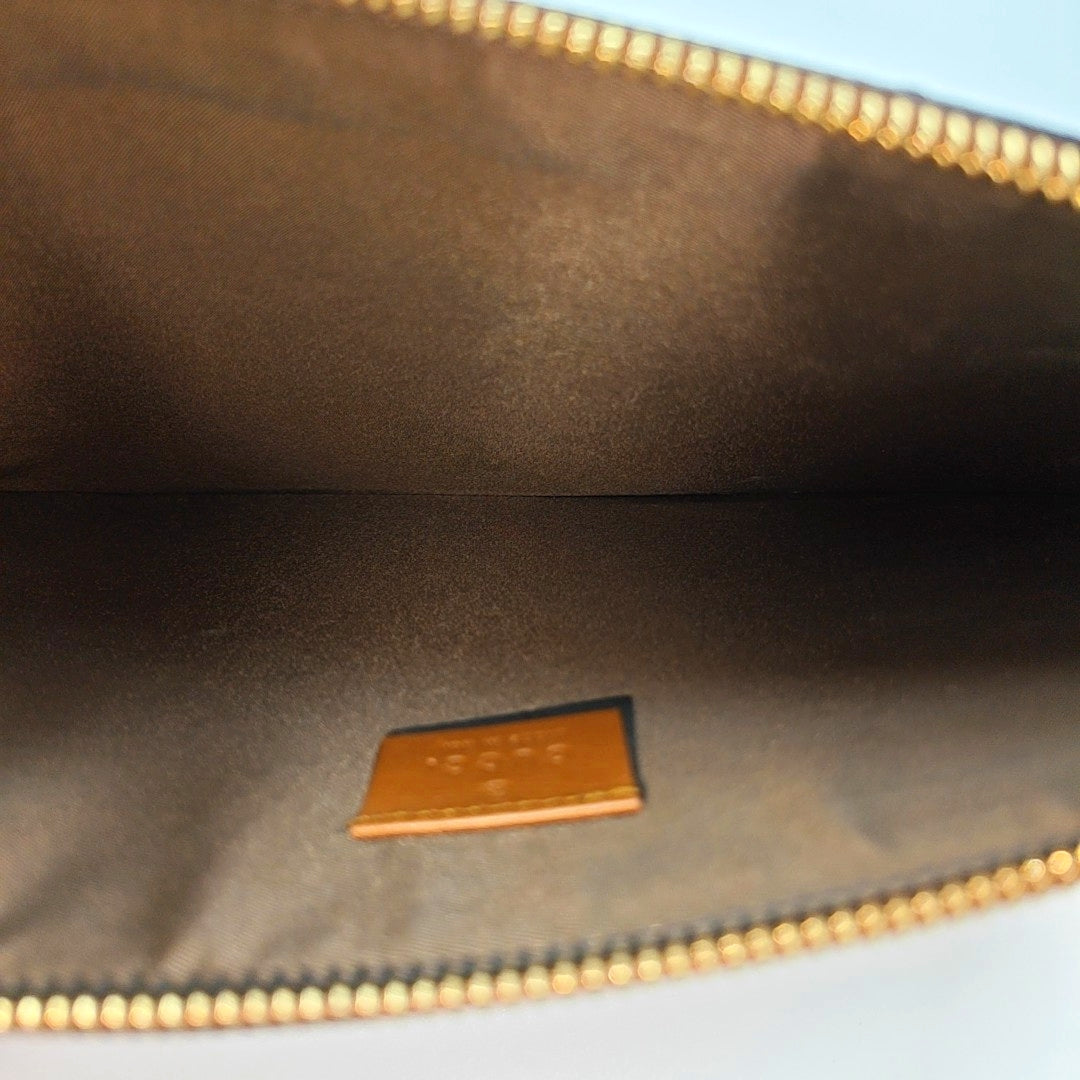 Coated Canvas Clutch Black